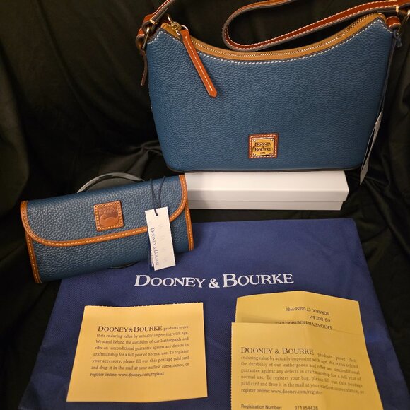 Dooney & Bourke Handbags - Dooney & Bourke Pebble Grain Baguette Handbag and Continental Clutch **Bundle**